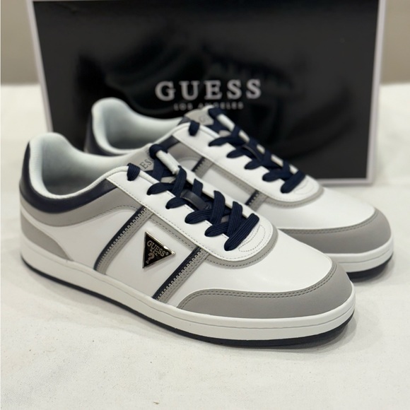 Guess Men's Lasen Branded Lace-up Fashion Sneakers In